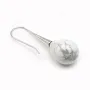 Pendentif d'howlite, semi-percé, en forme de goutte, 15x20mm x 1pc