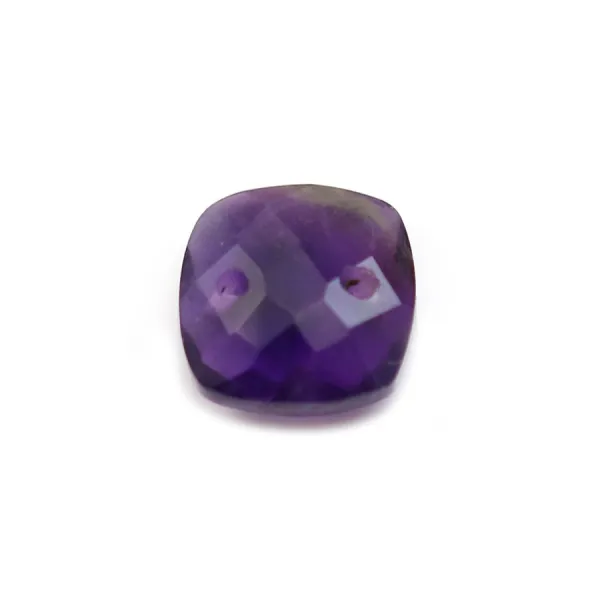 Intercalary 2 holes in amethyst 10mm x 1pc