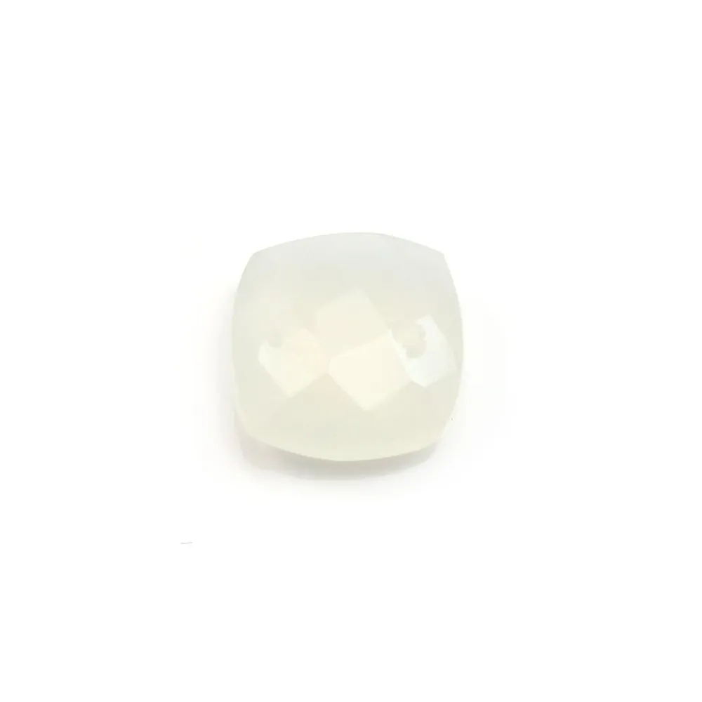 Intercalary in blue chalcedony with 2 holes 10mm x 1pc