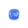 Intercalaire en calcédoine bleu avec 2 trous 10mm x 1pc