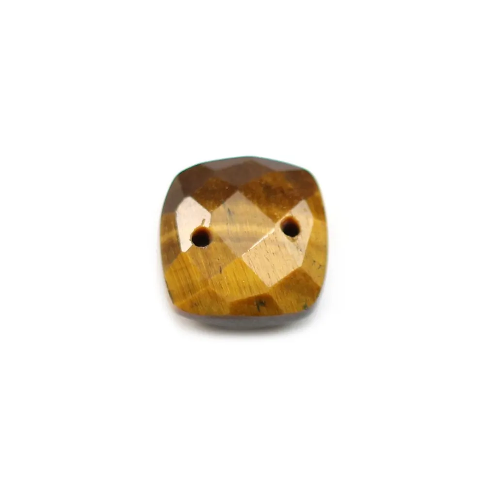 Intercalaire en oeil de tigre avec 2 trous 10mm x 1pc