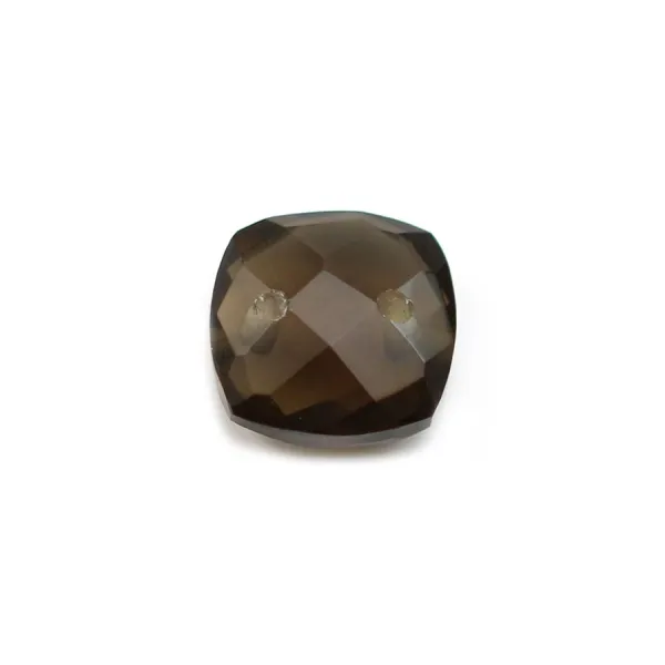 Intercalary in smoked quartz with 2 holes 10mm x 1pc