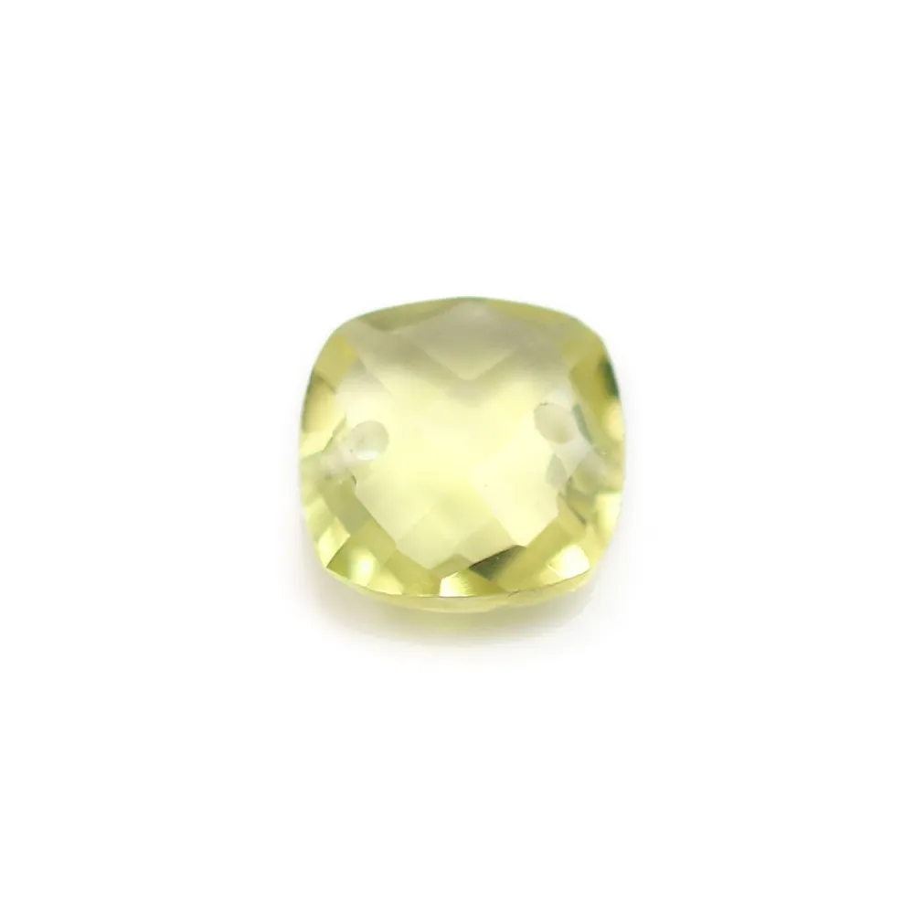 Intercalaire en quartz lemon avec 2 trous 10mm x 1pc