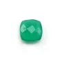 Intercalary in green agate with 2 holes 10mm x 1pc