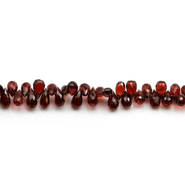 Granato briolette 4x6mm x 20cm (97pz)