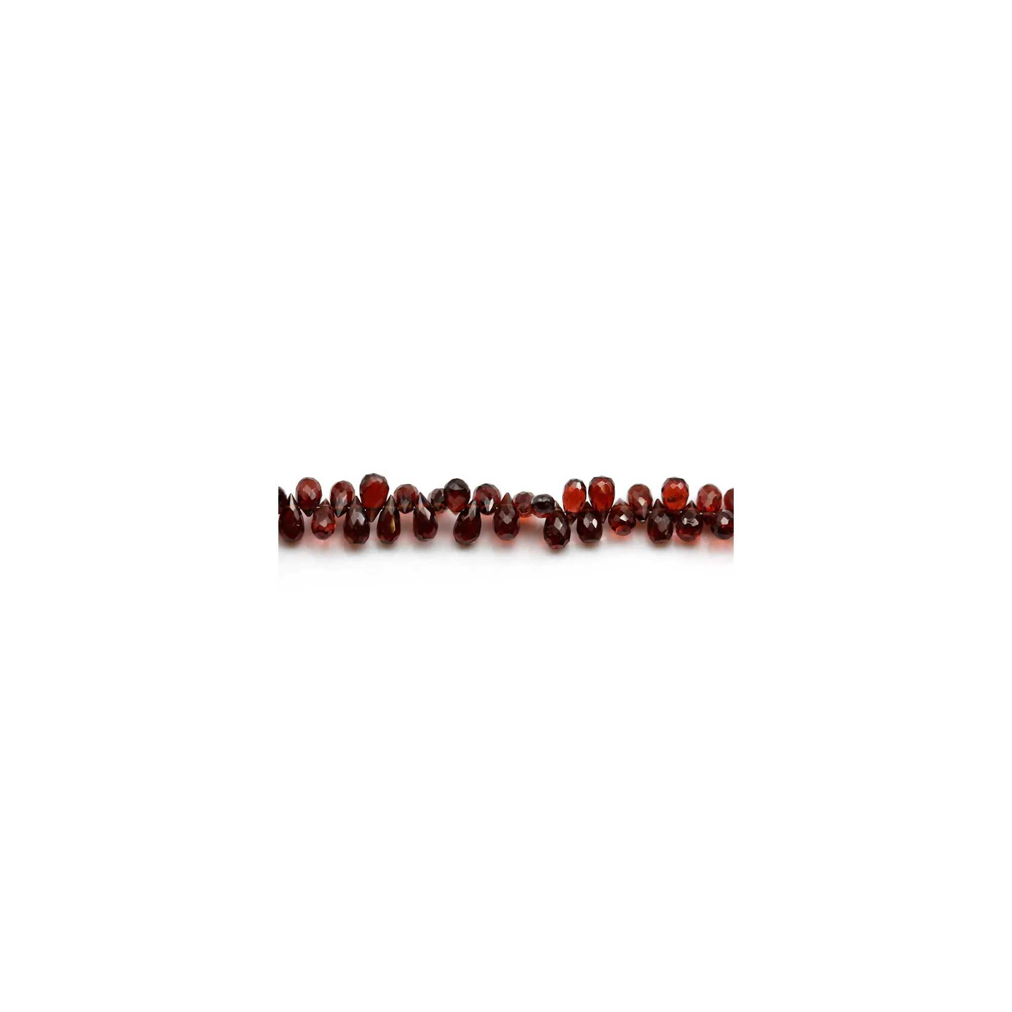 Lot De 10 Perles En Grenat Ovale Facetté 6-8mm - Pierres Naturelles Pour Création Bijoux - Neuf