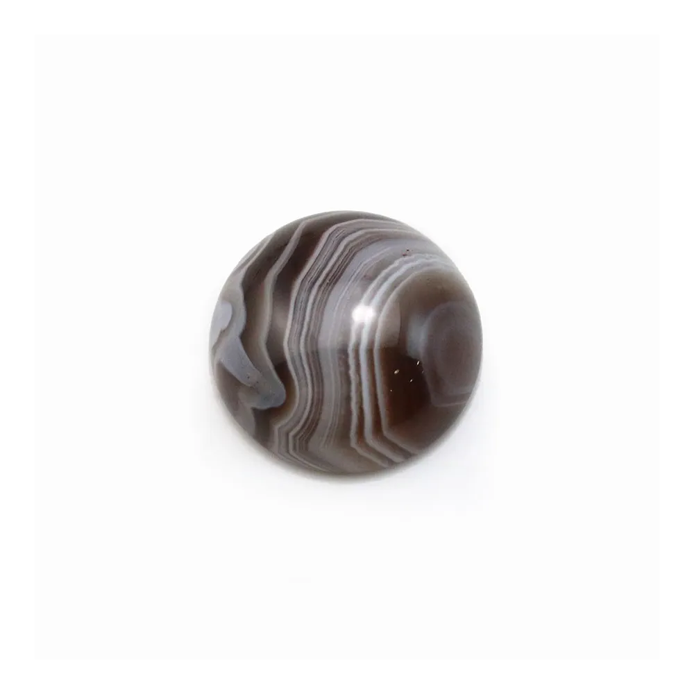 Cabochon agate du boswana, de forme ronde, 14mm x 2pcs