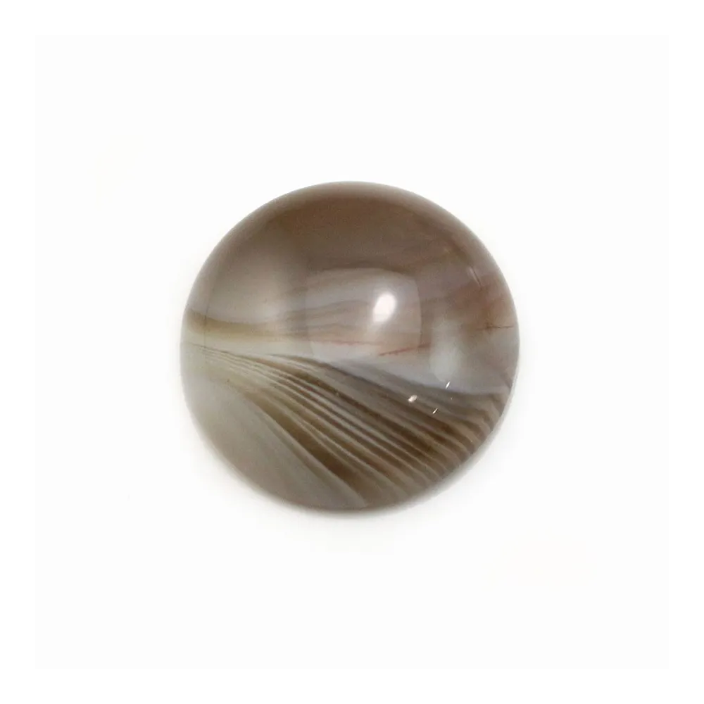 Cabochon agate du boswana, de forme ronde, 16mm x 2pcs