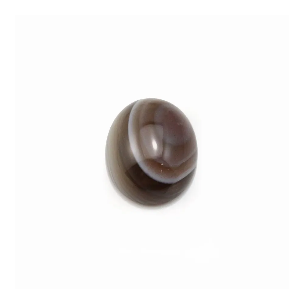 Cabochon agate du boswana, de forme ovale, 10x12mm x 2pcs
