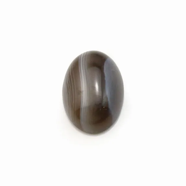 Cabochão de Ágata do Botswana, em forma oval, 10x14mm x 1 peça.