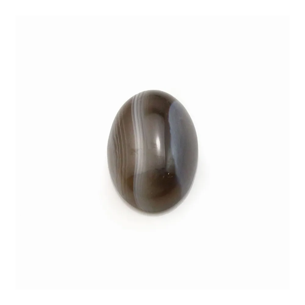 Cabochon agate du boswana, de forme ovale, 10x14mm x 2pcs