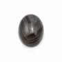 Cabochon agate du boswana, de forme ovale, 12x16mm x 2pcs