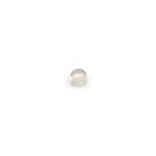 Cabochon d'agate grise, de forme ronde, 3mm x 10 pcs