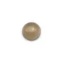 Cabochon agate grise, de forme ronde, 8mm x 6pcs