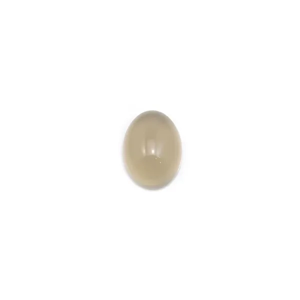 Cabochon d'agate grise, de forme ovale, 6x8mm x 4pcs