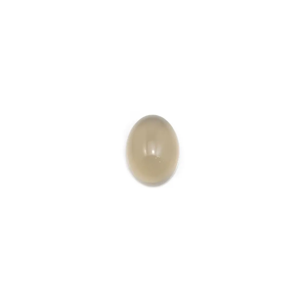 Cabochon d'agate grise, de forme ovale, 6x8mm x 4pcs