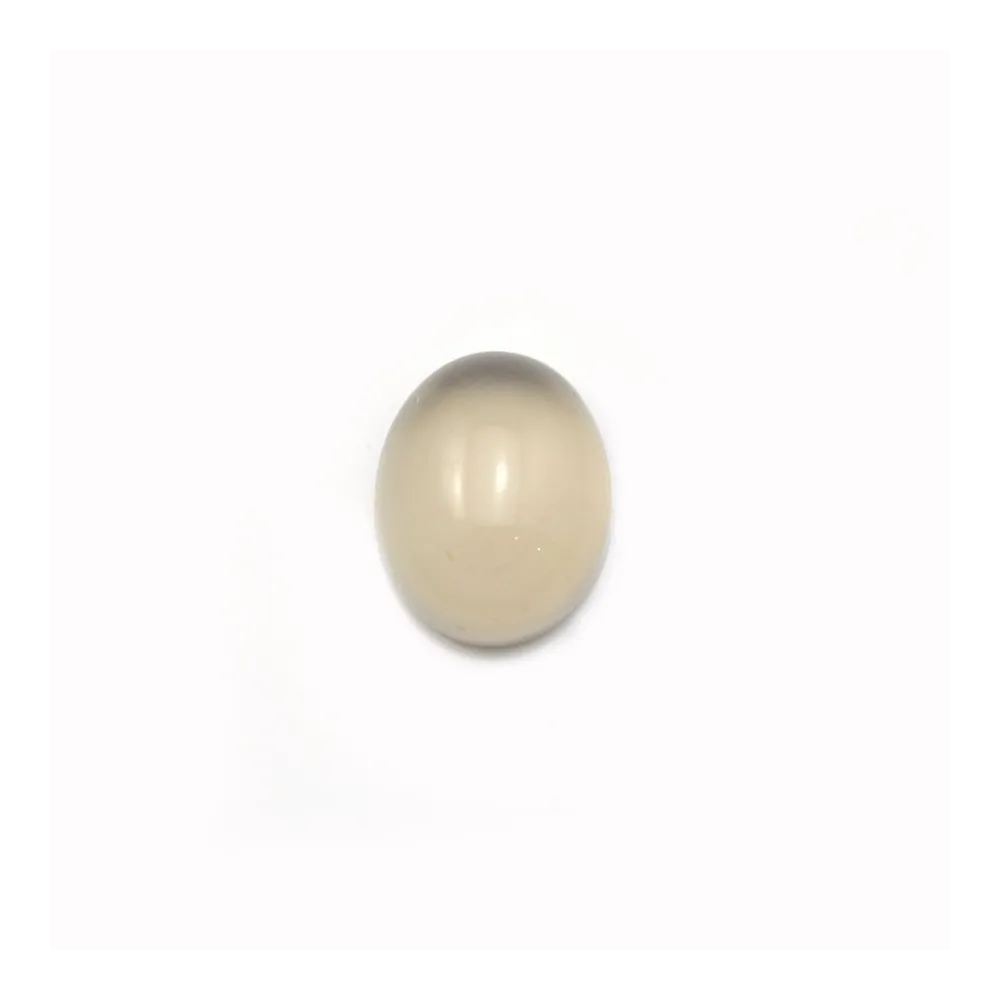 Cabochon d'agate grise, de forme ovale, 8x10mm x 4pcs