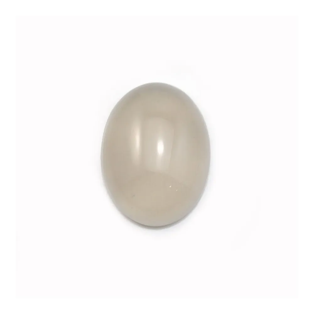 Cabochon of grey agate, in oval shape, measuring 12 * 16mm x 2pcs