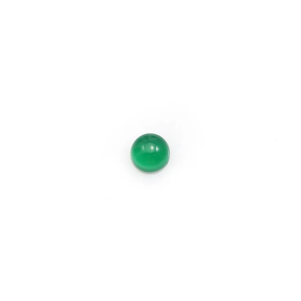 Cabochon agate vert ronde 4mm x 4pcs