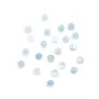 Cabochon aigue marine rond 3mm  x 2pc