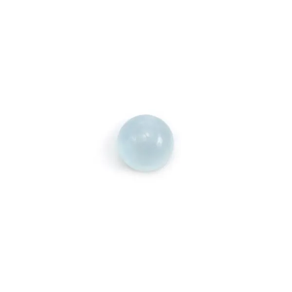 Cabochon aigue marine rond 6mm  x 1pc