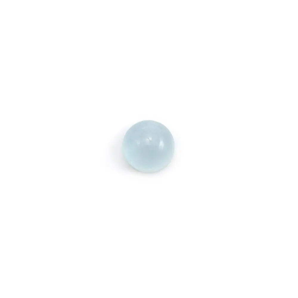 Cabochon aigue marine rond 6mm  x 1pc