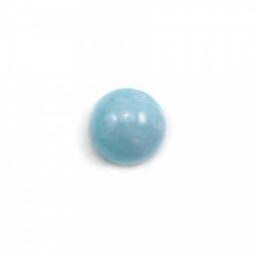 Cabochon aquamarine  round 8mm x 1pc