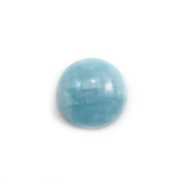 Cabochon aquamarine  round 8mm x 1pc