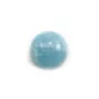 Cabochon aquamarine  round 8mm x 1pc
