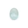 Cabochon aigue marine oval 8x12mm  x 1pc