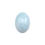 Cabochon d'aigue marine, de forme ovale, mesurant 13x18mm x 1pc