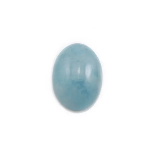 Cabochon d'aigue marine, de forme ovale, mesurant 13x18mm x 1pc