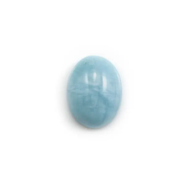 Cabochon d'aigue marine, de forme ovale, mesurant 12x16mm x 1pc