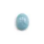 Cabochon d'aigue marine, de forme ovale, mesurant 12x16mm x 1pc