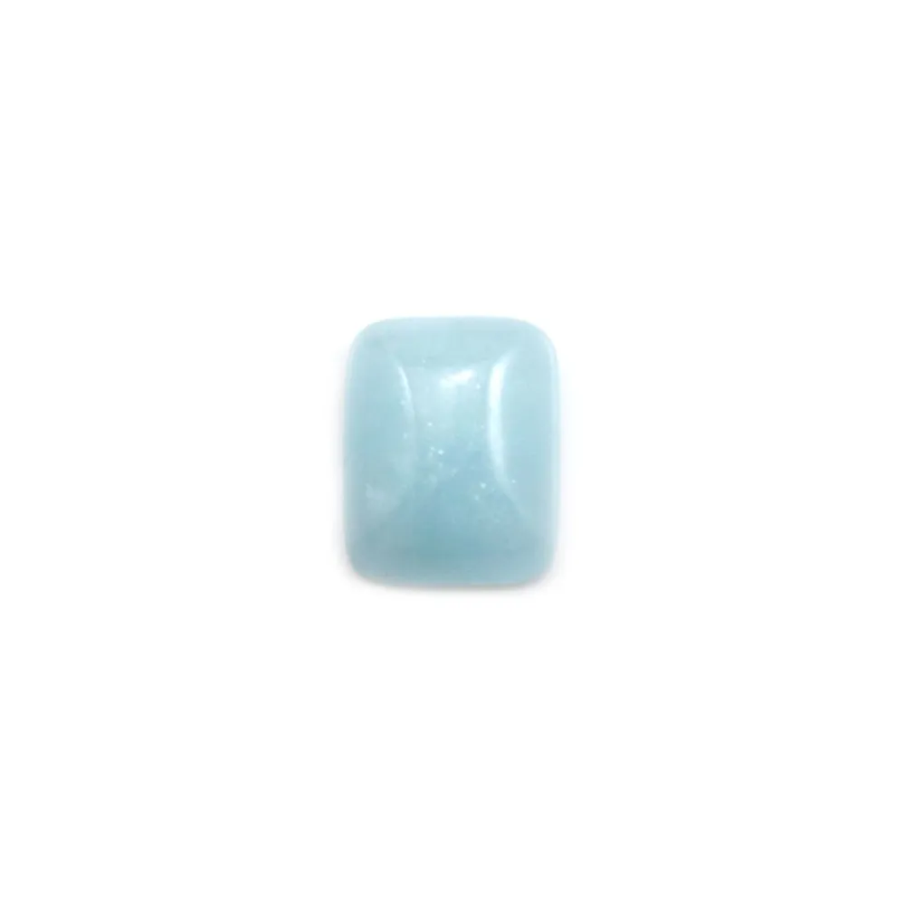 Cabochon aigue marine,en forme de rectangle 8x10mm x 1pc
