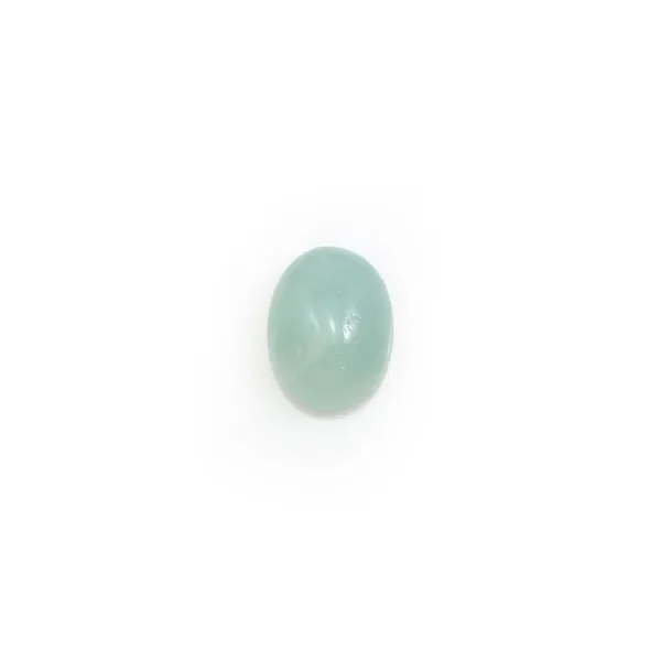 Blue cabochon of amazonite, in oval shape, 6 * 8mm x 4 pcs