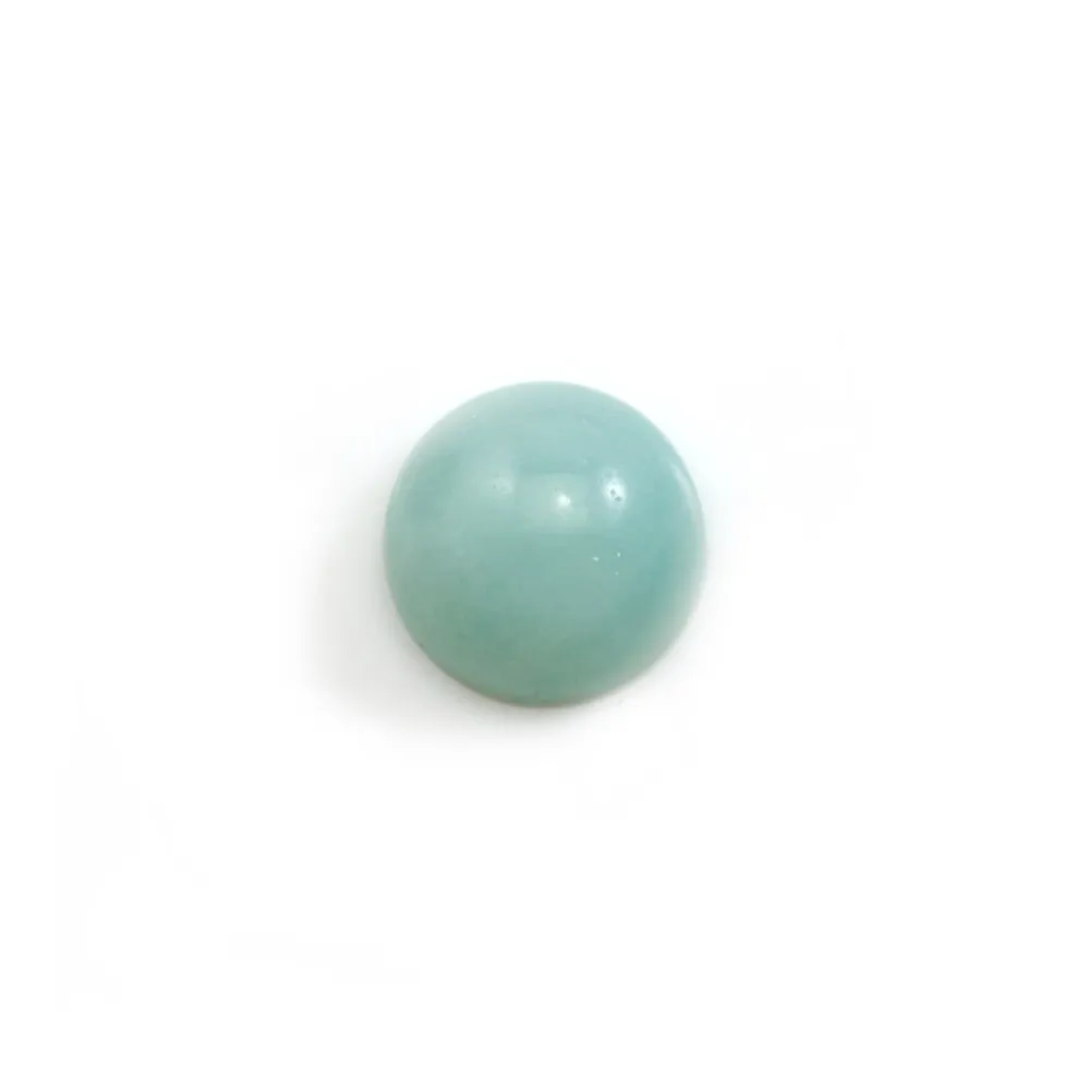 Cabochon bleu d'amazonite, de forme ronde, 12mm x 2pcs