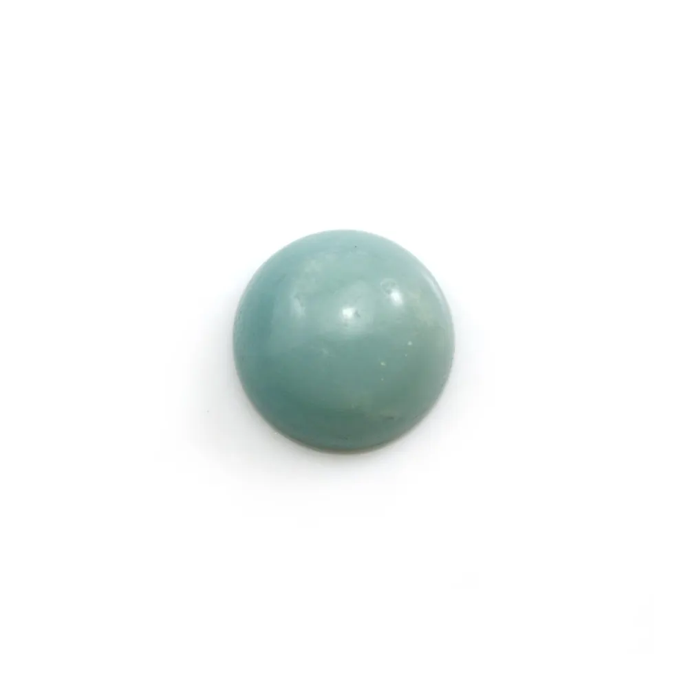 Blue cabochon of amazonite, in round shape, 3mm x 5 pcs