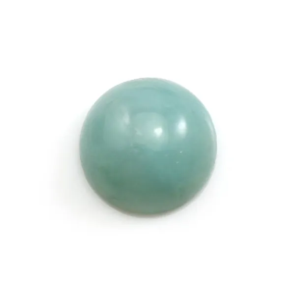 Blue cabochon of amazonite, in round shape, 3mm x 5 pcs