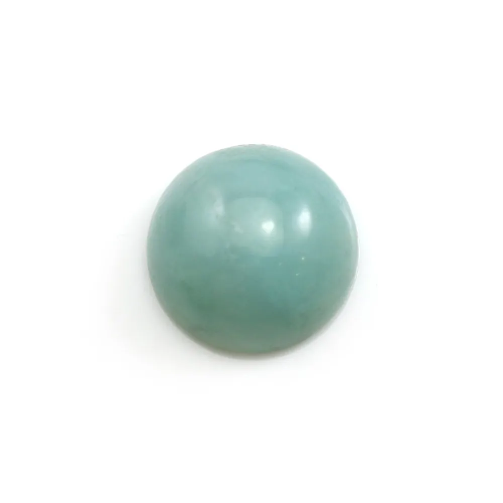 Cabochon bleu d'amazonite, de forme ronde, 16mm x 2pcs