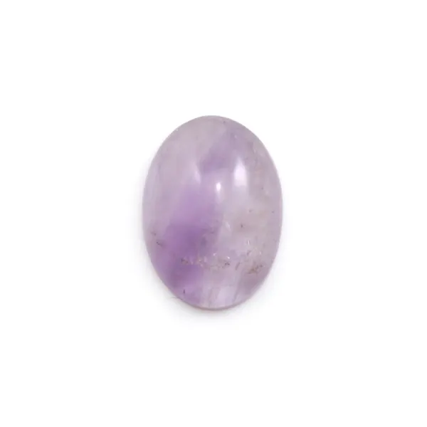 Cabochon d'améthyste claire, de forme ovale, 13x18mm x 1pc