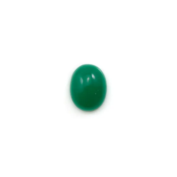 Cabochon d'aventurine verte, qualité A+, de forme ovale, 8x10mm x 1pc