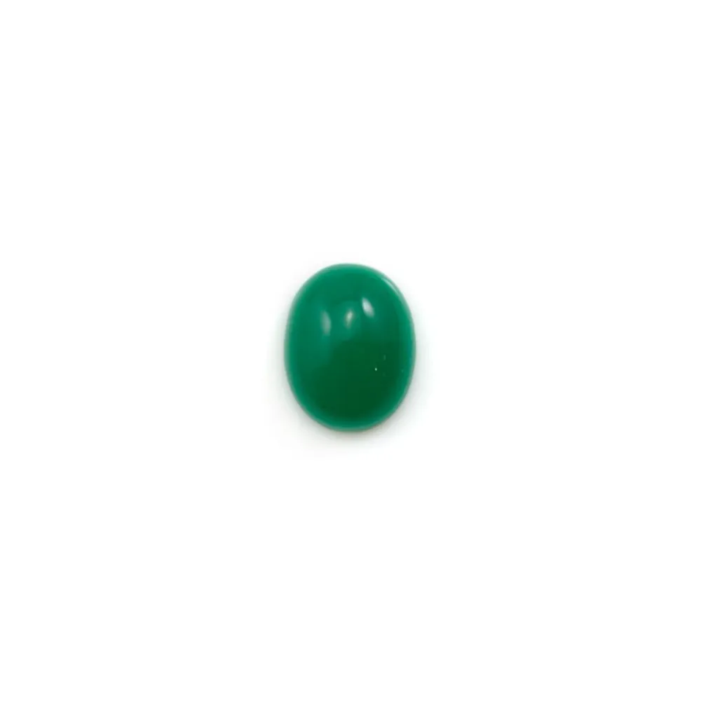 Cabochon d'aventurine verte, qualité A+, de forme ovale, 8x10mm x 1pc