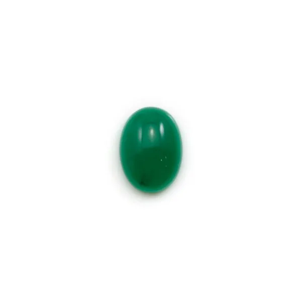 Cabochon d'aventurine verte, qualité A+, de forme ovale, 8x11mm x 1pc