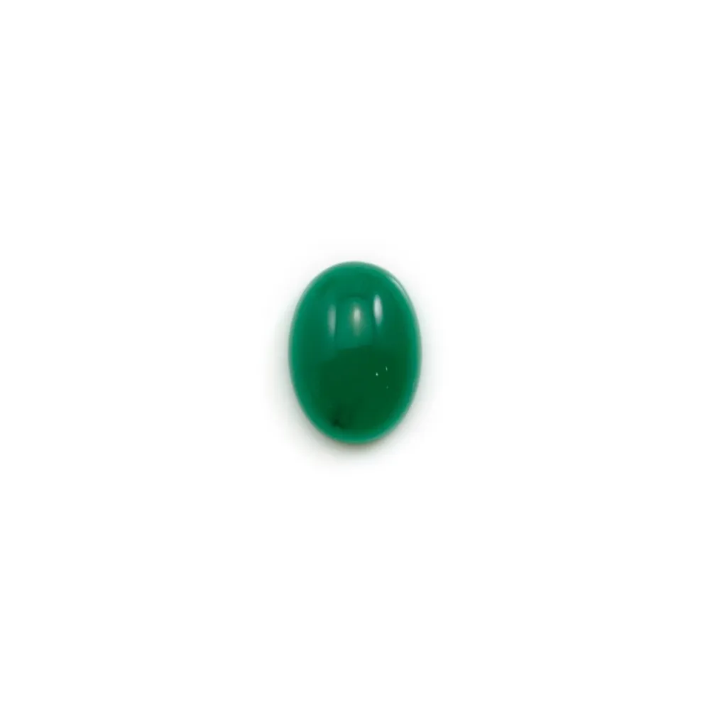 Cabochon d'aventurine verte, qualité A+, de forme ovale, 8x11mm x 1pc