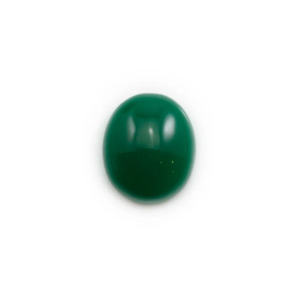 Cabochon d'aventurine verte, qualité A+, de forme ovale, 12x14mm x 1pc