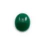 Cabochon d'aventurine verte, qualité A+, de forme ovale, 12x14mm x 1pc