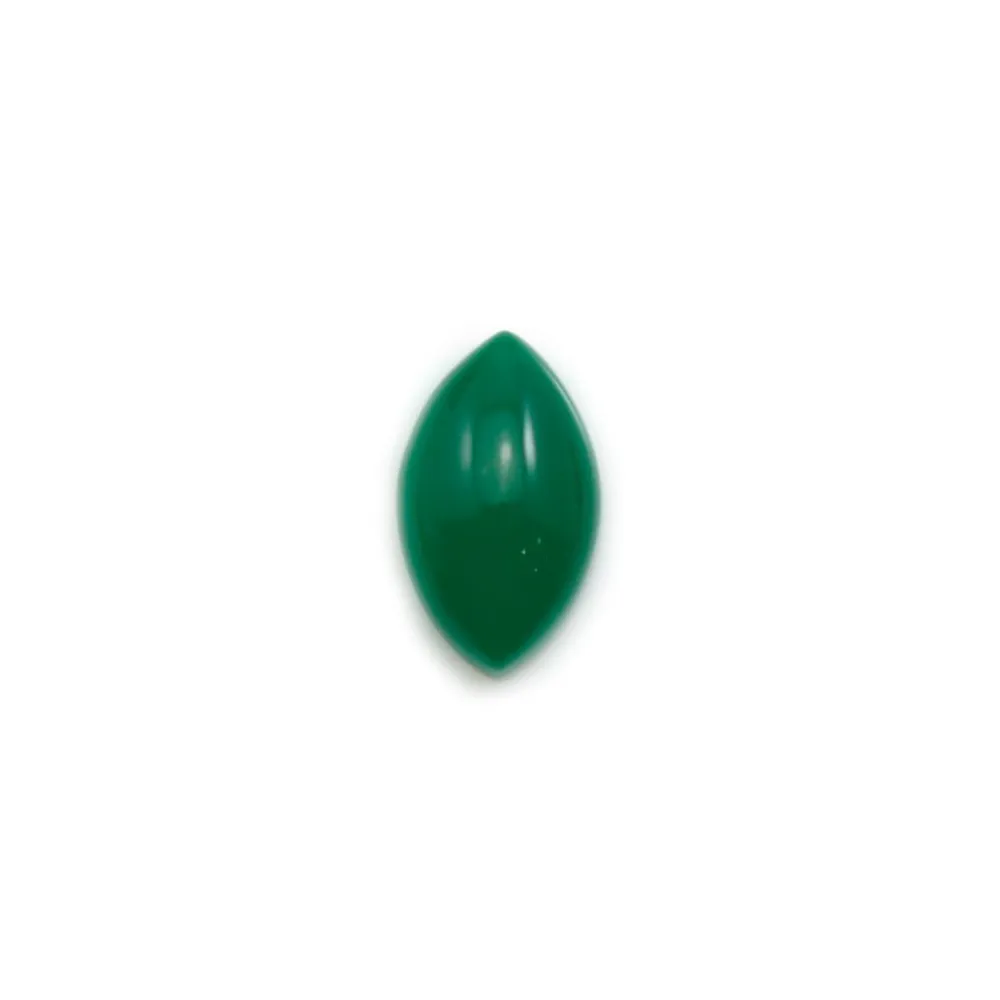 Cabochon d'aventurine verte, qualité A+, de forme ovale pointu, 7x12mm x 1pc