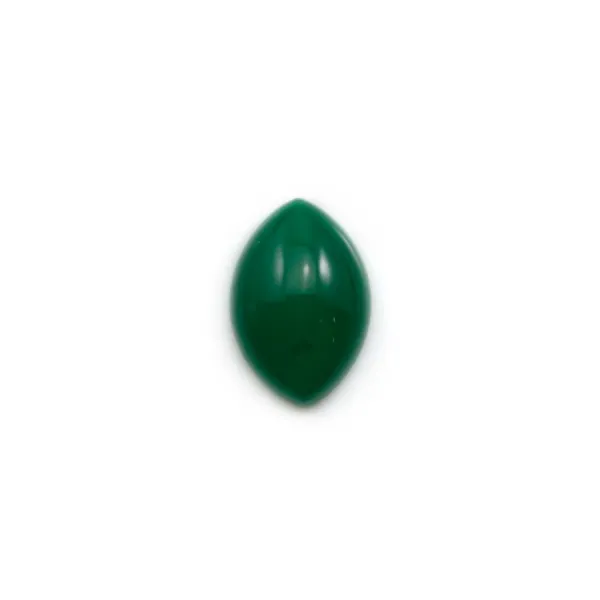 Cabochon d'aventurine verte, qualité A+, de forme ovale pointue, 8x12mm x 1pc