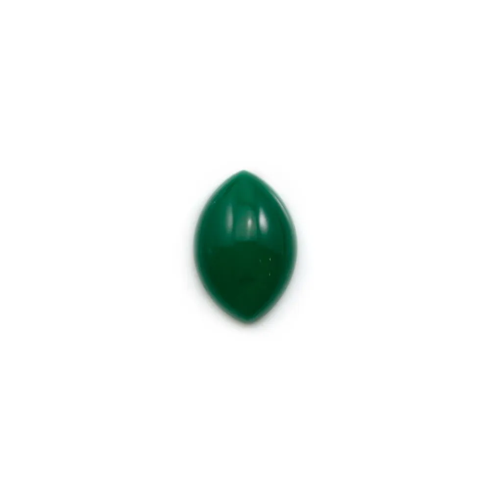 Cabochon d'aventurine verte, qualité A+, de forme ovale pointue, 8x12mm x 1pc